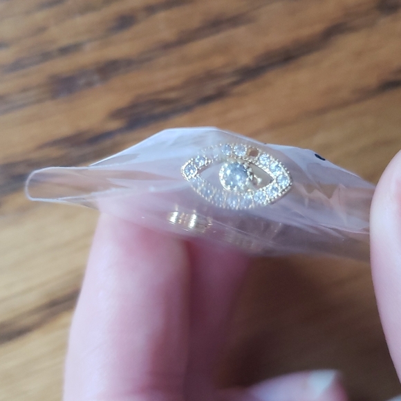 NWT Adornia Crystal Evil Eye Yellow Gold Vermeil .925 Sterling Silver - Picture 5 of 5